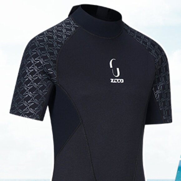 Men's 3mm Shorty Wetsuit, Black, XL - Picture 1 of 7